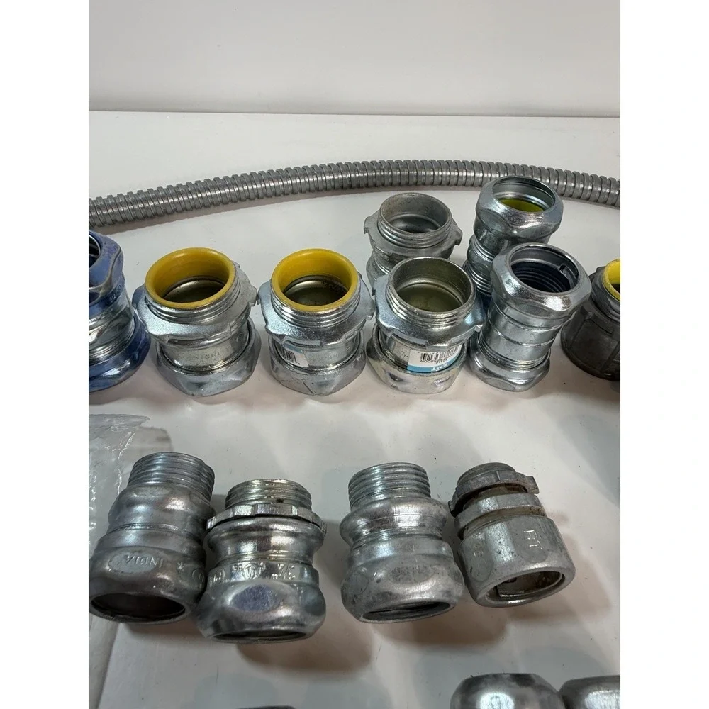 Electrical Conduit Fittings Lot: EMT Connectors, Couplings & Locknuts